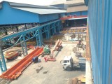 NatSteel - Buiten wordt hard gewerkt aan het nieuwe ijzer magazijn
