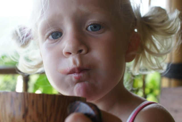 Koffieplantage - Lena vindt de thee lekker