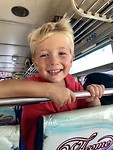 Happy in de bus!