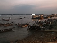 Yangon River by night