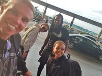 Just arrived at the airport