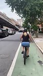 Fietsen bij Brooklyn Bridge