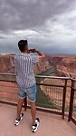 Beetje winderig bij Horseshoe bend.