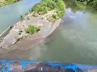 Uitzicht vanaf de krokodillen brug
