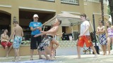 At the pool...