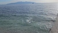 Sarandë met op de achtergrond Corfu