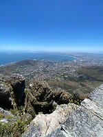 Een van de mooie uitzichten op de Tafelberg