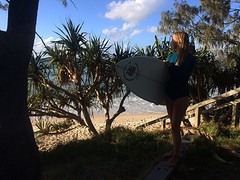 After surf in nieuwe wetsuit