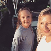 Een avond na surfen in Byron