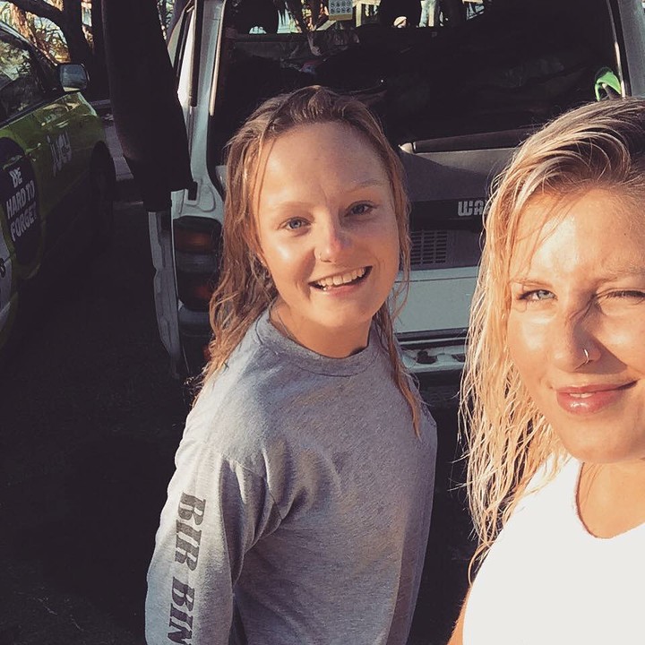 Een avond na surfen in Byron