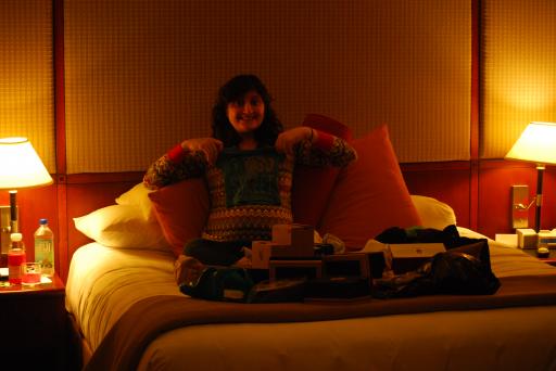 Terug in Hotel met onze koopjes....