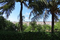 Vanaf het zwembadterras zicht op de Surinamerivier