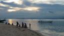 Evening on beach village