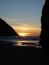 Zonsondergang Wharariki Beach