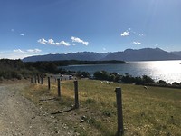 Lake Te Anau vanaf Te Anau downs
