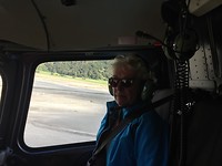 Fenny in helicopter