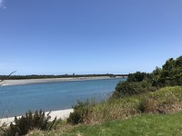 Delta Haast River naar de Tasman zee