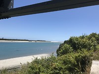 Delta van de Haast River nar de Tasman zee