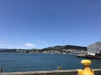 De baai vanaf de haven kade