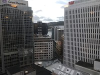 uitzicht vanuit onze kamer op de 20e verdieping