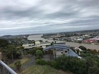 Uitzicht vanaf het dak van  de lift op Whanganui River