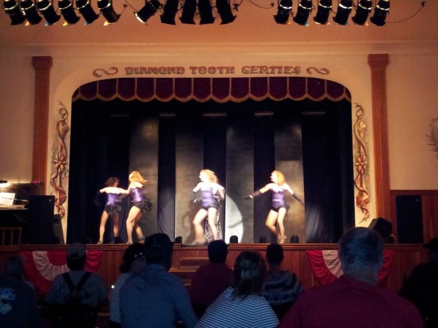 Can Can show in old style gambling hall In Dawson City