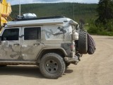Car with a backpack