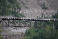 old wooden bridge on old part of highway