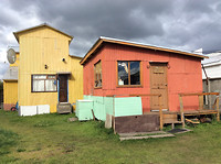 8-2-2018 De keuken in het roze bouwsel  op de camping in Puerto Natales.  IMG_5758