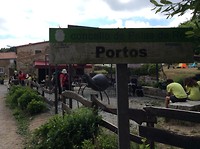 Leuke Albergue met heel gezellig terrasje in Portos