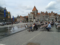 Koffiepauze in Tournai