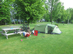 Op de camping in Alphen