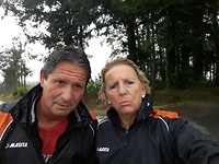 Wij vinden regen NIET leuk om in te fietsen😕