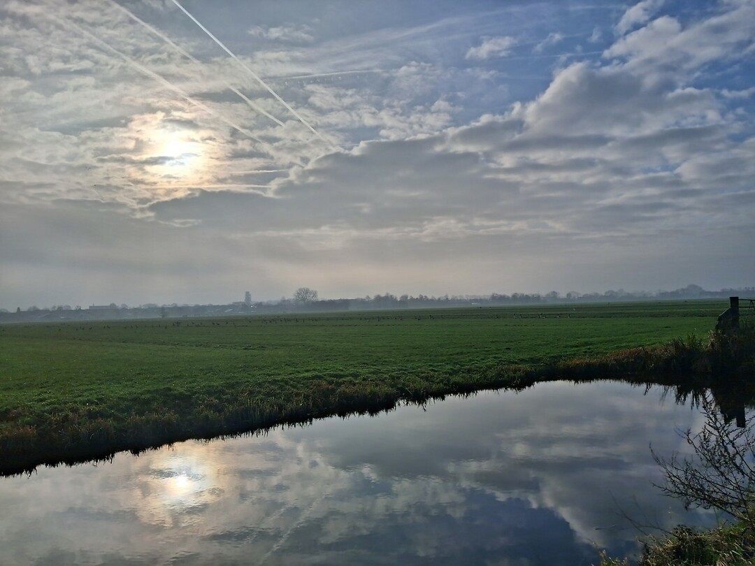 Uitzicht op Haastrecht vanaf Steinse Tiendweg