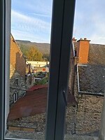 Uitzicht vanuit mijn kamer in Fumay