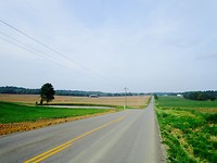 Het landschap wordt vlakker