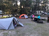 Met Tracy en Pam op de camping