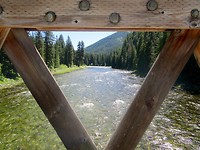 Loopbrug over de Lochsa rivier