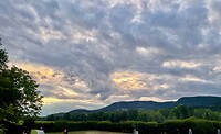 Mooie lucht boven de camping