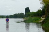 Ondergelopen fietspad in St.Florent le Veil