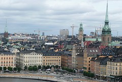uitzicht op de stad vanaf de gondolen