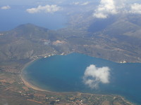 Lixouri aan de Baai van Argostoli met zijn moeraskust