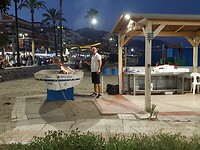 Bootbarbecue voor sardientjes