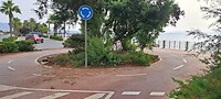 Rotonde in fietspad