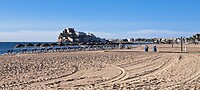 Strand en oud Peñíscola