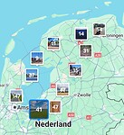 De route in foto's