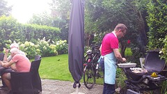 Michel en Gitta ontvangen ons met een Heerlijke BBQ.