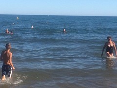 Eindelijk onze duik in de mediterranee!!