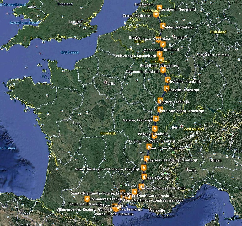Onze route