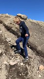 Rock surfing at the Tongariro Crossing